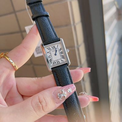 Cartier Tank Solo 316L Steel Swiss Movement 27*34/24*31MM Leather Strap Couple Watch